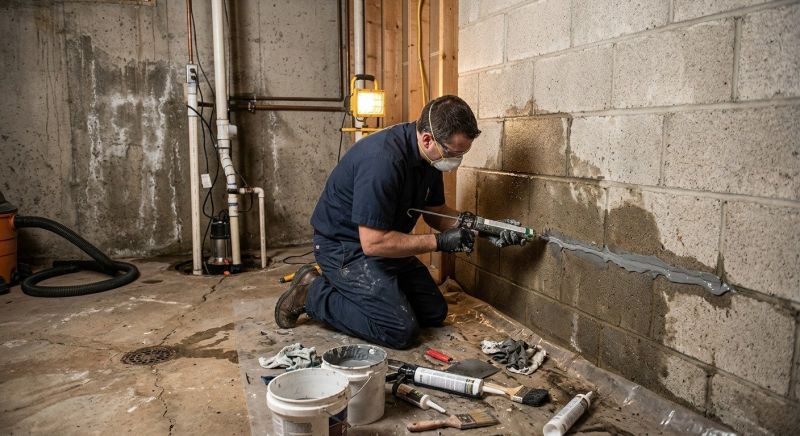 Basement Seepage Repair in Greenville, SC